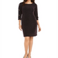 Vestido tubinho com mangas ilhós metálicas JM Collection feminino, roxo, tamanho extragrande