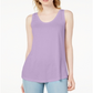 Blusa feminina Maison Jules com decote redondo, roxa, tamanho extragrande