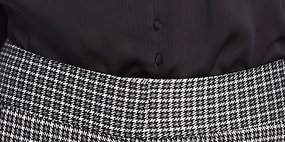 Calça xadrez clássica feminina Vince Camuto, cinza, tamanho 4