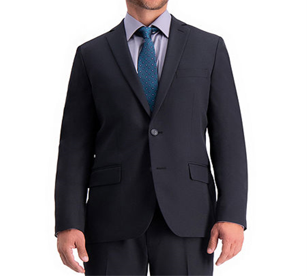 Jaqueta masculina espinha de peixe Haggar preta tamanho 44 R/M37.5
