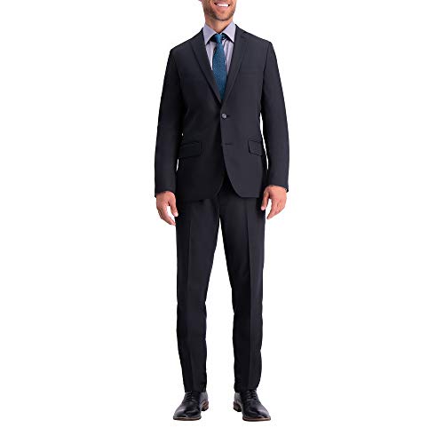 Jaqueta masculina espinha de peixe Haggar preta tamanho 44 R/M37.5
