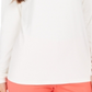 Charter Club Blusa feminina de gola alta canelada mesclada, branca, tamanho XX-G