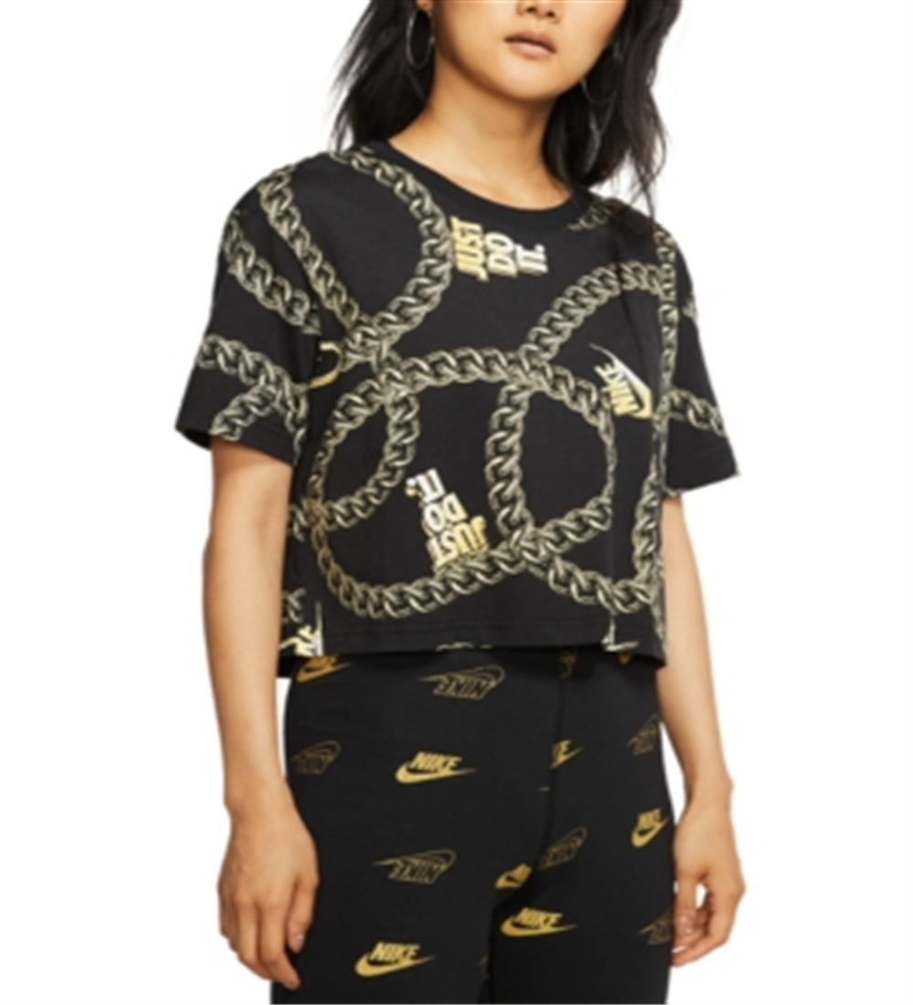 Camiseta Nike Glam Dunk Fitness Training Feminina Preta Tamanho XS