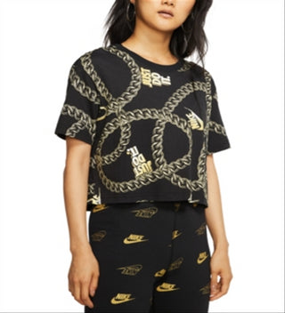 Camiseta Nike Glam Dunk Fitness Training Feminina Preta Tamanho XS