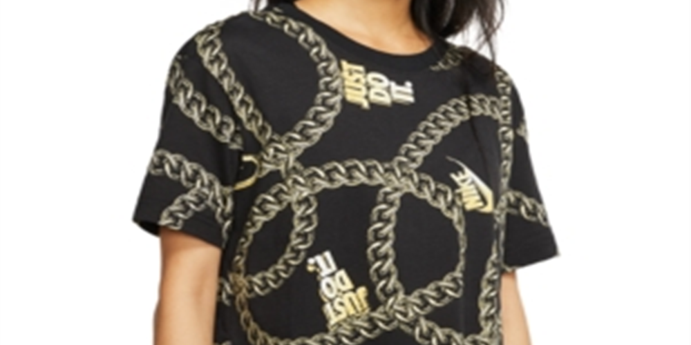 Camiseta Nike Glam Dunk Fitness Training Feminina Preta Tamanho XS