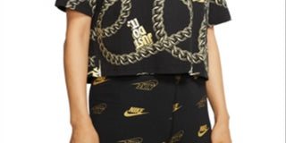 Camiseta Nike Glam Dunk Fitness Training Feminina Preta Tamanho XS