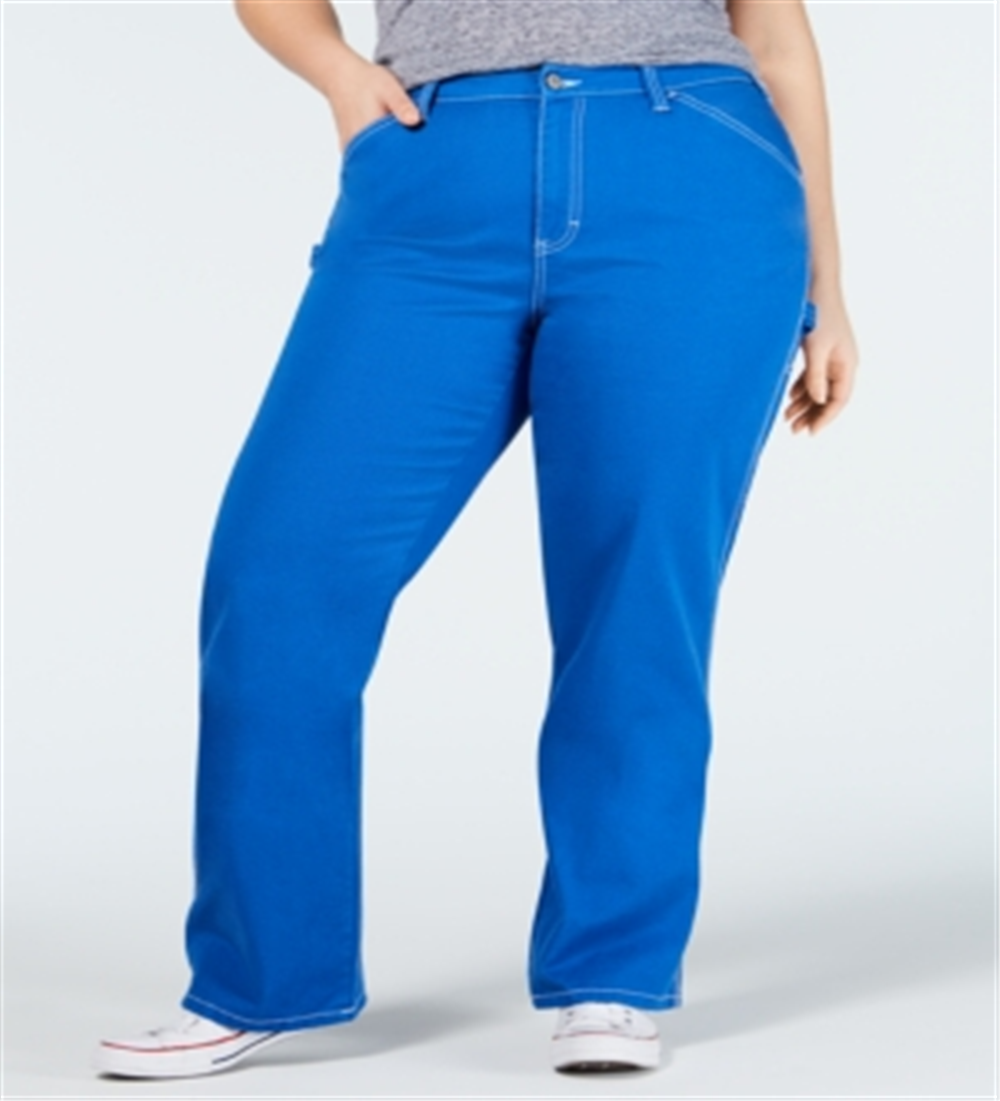 Calça Carpenter Plus Size Dickies Trendy Feminina Azul Tamanho 18