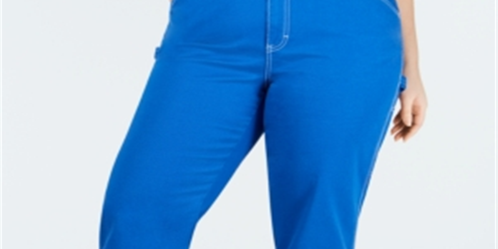 Calça Carpenter Plus Size Dickies Trendy Feminina Azul Tamanho 18