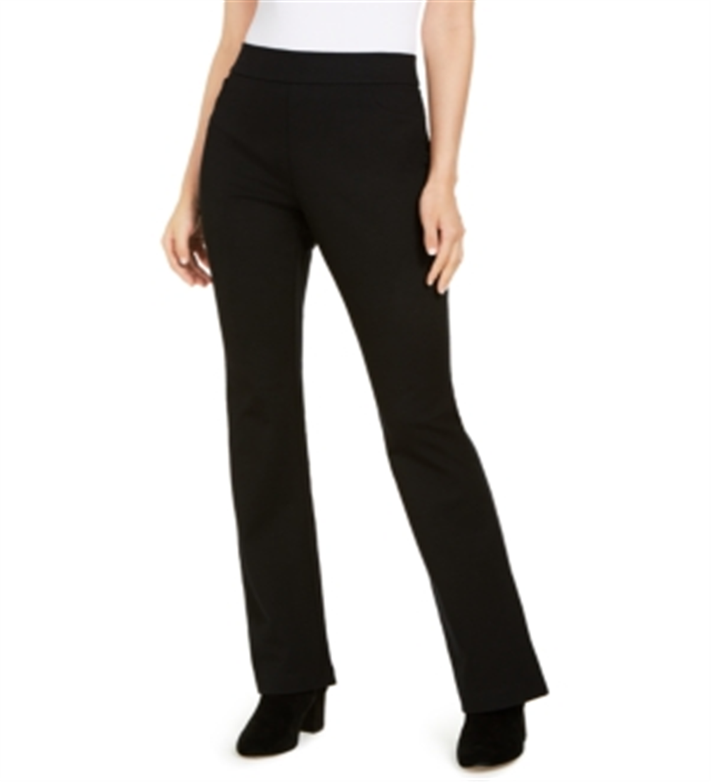 Calça Bootcut Feminina Petite Pull-on da INC International Concepts, Preta, Tamanho 0 P
