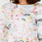 Camiseta feminina Charter Club de algodão Pima com estampa combinada, branca, tamanho GG
