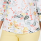 Camiseta feminina Charter Club de algodão Pima com estampa combinada, branca, tamanho GG