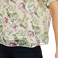 Blusa feminina floral com manga bufante, branca, tamanho extragrande, da INC International Concepts