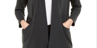 Cardigan feminino Alfani com frente aberta, verde, tamanho XX-G