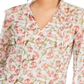 Blusa feminina estampada INC International Concepts, branca, tamanho X-Large