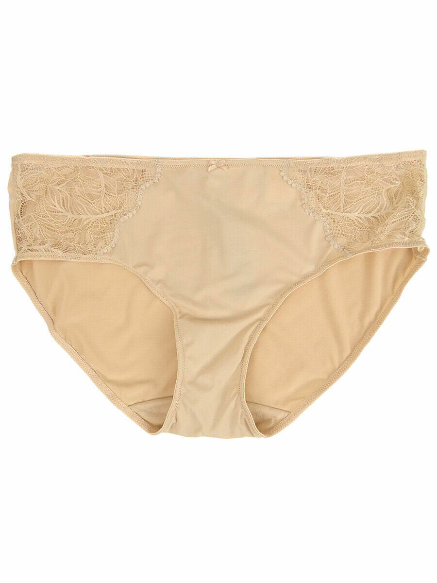 INC International Concepts Feminino Acabamento em Renda Sólido Diário Hipster Marrom Tamanho 2X