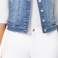 INC International Concepts Colete jeans feminino com cadarço, azul, tamanho extragrande