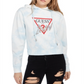 Guess Moletom Feminino com Estampa de Ícone e Tintura Azul Tamanho Médio