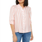 Blusa listrada metálica feminina IINC International Concepts, laranja, tamanho X-Large