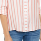 Blusa listrada metálica feminina IINC International Concepts, laranja, tamanho X-Large