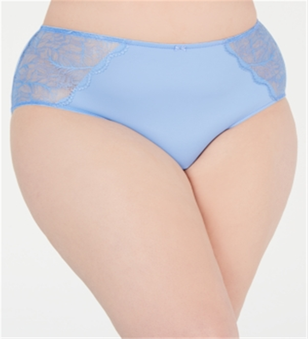 Biquíni Hipster com Renda Plus Size Feminino IINC International Concepts Azul Tamanho 2X