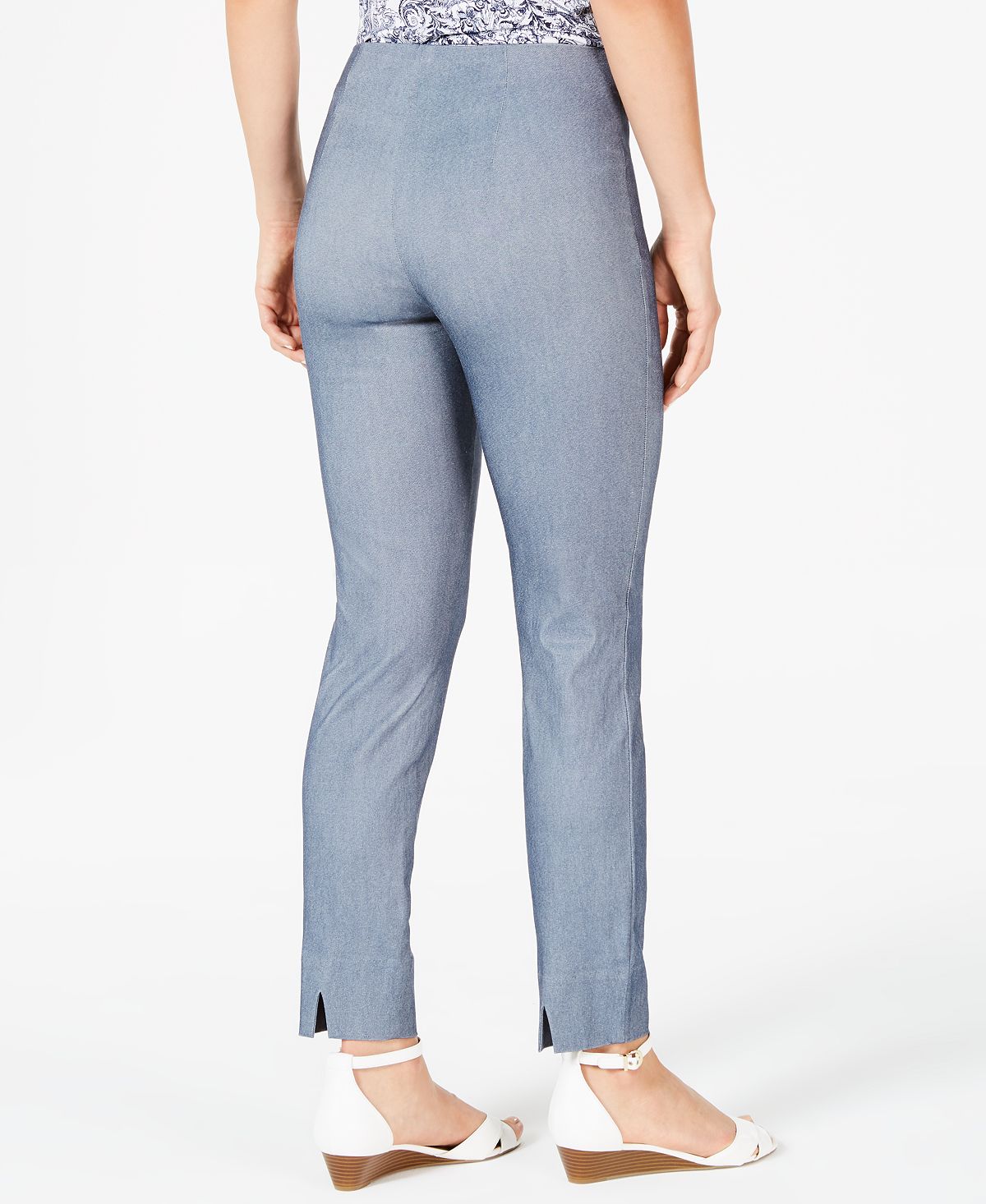 Calça skinny feminina Charter Club Tummy Control, azul, tamanho 8, pequena