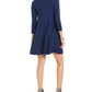 Vestido rodado feminino Style &amp; Co azul escuro tamanho pequeno GG