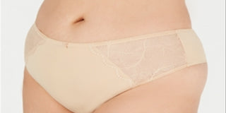 IINC International Concepts Lingerie Feminina Plus Size com Renda e Calcinha Fio Dental Marrom Tamanho 1X