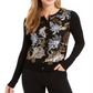 Cardigan feminino com lantejoulas Charter Club, preto, tamanho pequeno