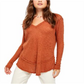 Top Hacci Ocean Air Feminino Free People Marrom Tamanho X-G