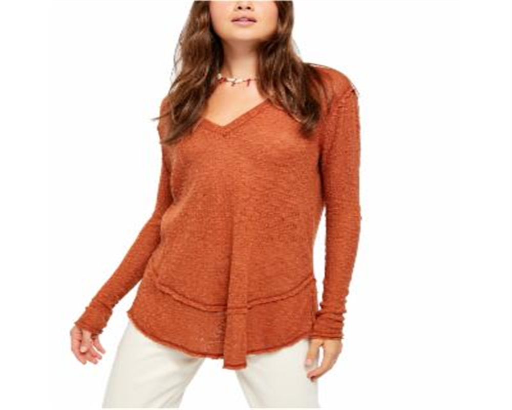Top Hacci Ocean Air Feminino Free People Marrom Tamanho X-G