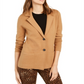 Blazer texturizado feminino Charter Club para usar no trabalho, jaqueta marrom, tamanho pequeno