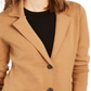 Blazer texturizado feminino Charter Club para usar no trabalho, jaqueta marrom, tamanho pequeno