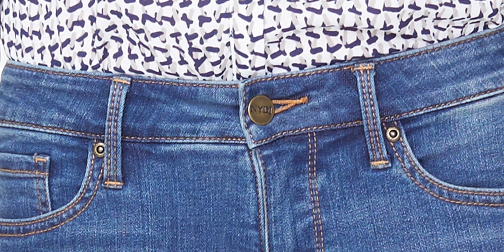 Calça jeans skinny desbotada Ami feminina NYDJ, azul, tamanho 16