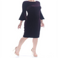 Vestido Calvin Klein Feminino Manga Sino Veludo Roxo Tamanho 4