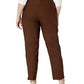Calça elástica slim fit Alfred Dunner Allure feminina, marrom, tamanho pequeno