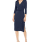 Vestido feminino com fenda e bainha da INC International Concepts, azul, tamanho extragrande