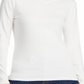 Blusa Ralph Lauren Feminina Manga Longa Gola Joia Branca - Tamanho Grande