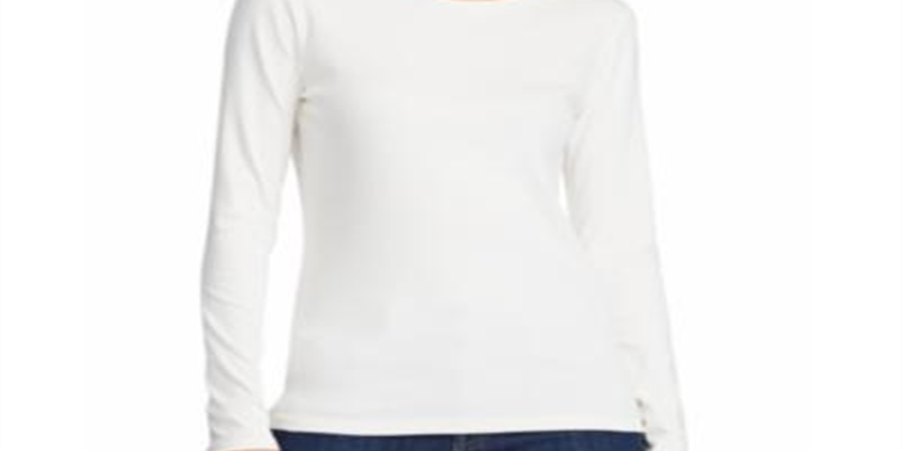 Blusa Ralph Lauren Feminina Manga Longa Gola Joia Branca - Tamanho Grande