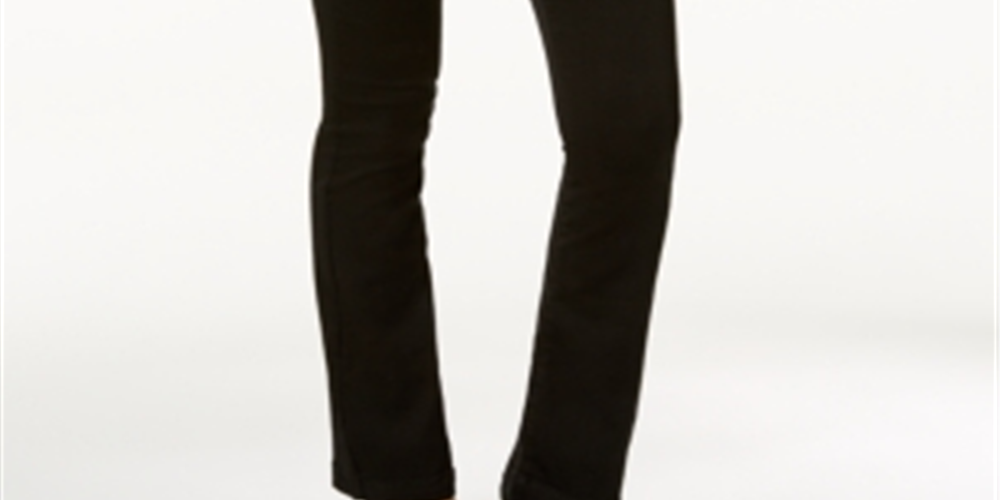 Calça jeans feminina Petite Bootcut da Inc International Concepts, preta, tamanho 0 P