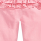 Leggings com babados e ilhós First Impressions para bebês meninas, rosa, tamanho 6 a 9 meses