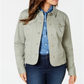 Jaqueta jeans feminina Charter Club verde tamanho M