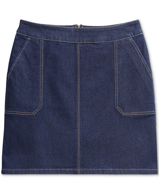 Charter Club Women's Riviera Denim Skirt Blue Size 6