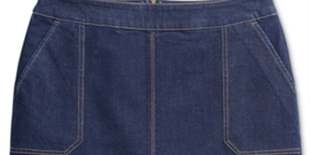 Saia jeans feminina Charter Club Riviera azul tamanho 6