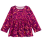 Túnica infantil de algodão com estampa floral First Impressions para meninas, roxa, tamanho 2T