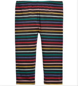 Leggings listradas de arco-íris para meninas First Impressions, pretas, tamanho 2T