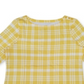Charter Club Top feminino de algodão xadrez com manga 3/4, amarelo, tamanho extrapequeno