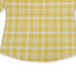 Charter Club Top feminino de algodão xadrez com manga 3/4, amarelo, tamanho extrapequeno