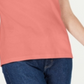 Karen Scott Top Feminino de Algodão com Tachas e Decote em Forma de Fechadura Laranja Tamanho Pequeno GG