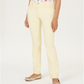 Calça jeans feminina Lexington reta, tamanho 4, amarela, Charter Club