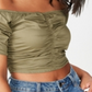 Top Miranda Rouched Feminino Cotton on Verde Tamanho M